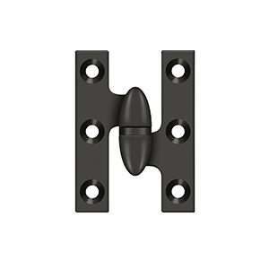 Deltana - Solid Brass Hinges - 2" x 1-1/2" Olive Knuckle Door Hinge (Each)