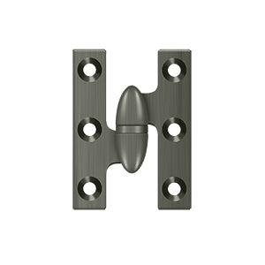 Deltana - Solid Brass Hinges - 2" x 1-1/2" Olive Knuckle Door Hinge (Each)