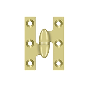 Deltana - Solid Brass Hinges - 2" x 1-1/2" Olive Knuckle Door Hinge (Each)