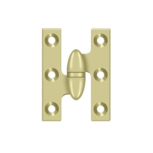 Deltana - Solid Brass Hinges - 2" x 1-1/2" Olive Knuckle Door Hinge (Each)