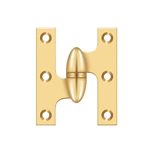 Deltana - Solid Brass Hinges - 2-1/2" x 2" Olive Knuckle Door Hinge (Each)