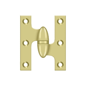 Deltana - Solid Brass Hinges - 2-1/2" x 2" Olive Knuckle Door Hinge (Each)