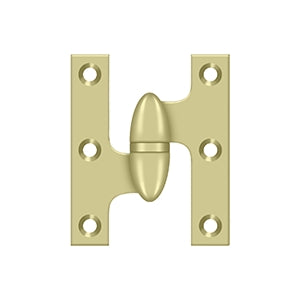 Deltana - Solid Brass Hinges - 2-1/2" x 2" Olive Knuckle Door Hinge (Each)