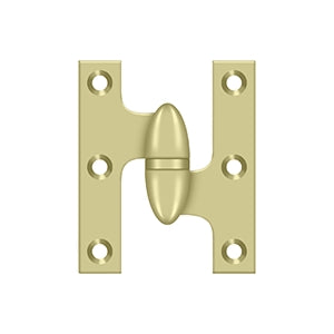 Deltana - Solid Brass Hinges - 2-1/2" x 2" Olive Knuckle Door Hinge (Each)