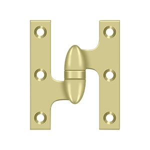 Deltana - Solid Brass Hinges - 3" x 2-1/2" Olive Knuckle Door Hinge (Each)