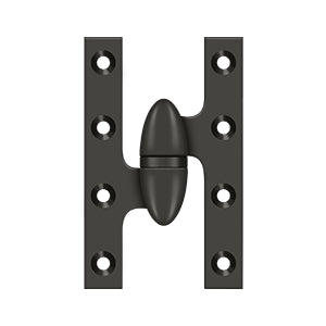 Deltana - Solid Brass Hinges - 5" x 3-1/4" Olive Knuckle Door Hinge (Each)