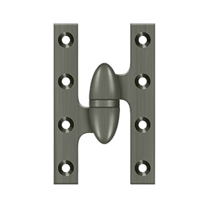 Deltana - Solid Brass Hinges - 5" x 3-1/4" Olive Knuckle Door Hinge (Each)