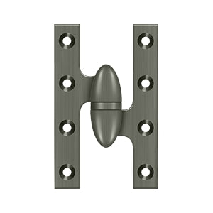 Deltana - Solid Brass Hinges - 5" x 3-1/4" Olive Knuckle Door Hinge (Each)