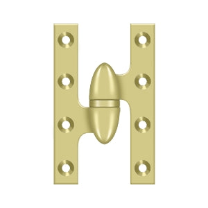 Deltana - Solid Brass Hinges - 5" x 3-1/4" Olive Knuckle Door Hinge (Each)