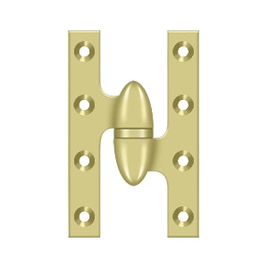 Deltana - Solid Brass Hinges - 5" x 3-1/4" Olive Knuckle Door Hinge (Each)