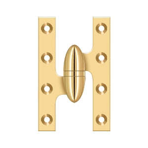 Deltana - Solid Brass Hinges - 5" x 3-1/4" Olive Knuckle Door Hinge (Each)