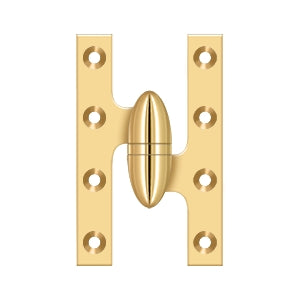 Deltana - Solid Brass Hinges - 5" x 3-1/4" Olive Knuckle Door Hinge (Each)