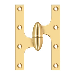 Deltana - Solid Brass Hinges - 6" x 4" Olive Knuckle Door Hinge (Each)