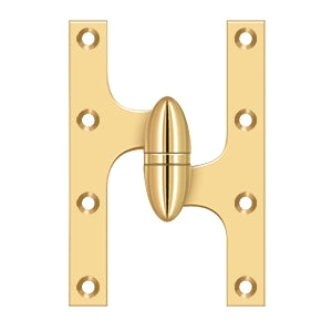 Deltana - Solid Brass Hinges - 6" x 4" Olive Knuckle Door Hinge (Each)