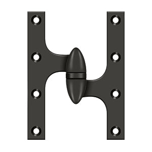 Deltana - Solid Brass Hinges - 6" x 4-1/2" Olive Knuckle Door Hinge (Each)