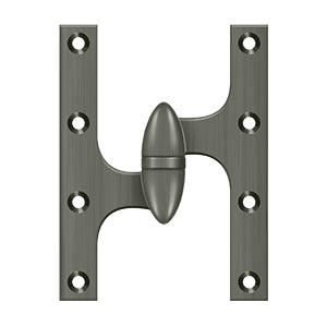 Deltana - Solid Brass Hinges - 6" x 4-1/2" Olive Knuckle Door Hinge (Each)