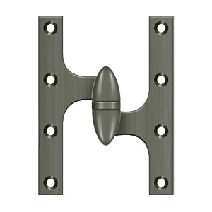 Deltana - Solid Brass Hinges - 6" x 4-1/2" Olive Knuckle Door Hinge (Each)