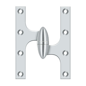 Deltana - Solid Brass Hinges - 6" x 4-1/2" Olive Knuckle Door Hinge (Each)