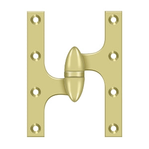 Deltana - Solid Brass Hinges - 6" x 4-1/2" Olive Knuckle Door Hinge (Each)