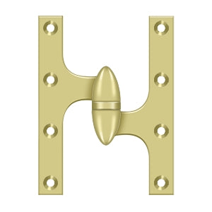 Deltana - Solid Brass Hinges - 6" x 4-1/2" Olive Knuckle Door Hinge (Each)