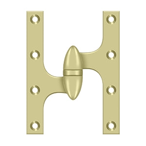 Deltana - Solid Brass Hinges - 6" x 4-1/2" Olive Knuckle Door Hinge (Each)