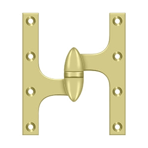 Deltana - Solid Brass Hinges - 6" x 5" Olive Knuckle Door Hinge (Each)