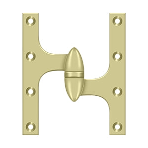 Deltana - Solid Brass Hinges - 6" x 5" Olive Knuckle Door Hinge (Each)