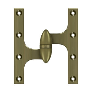 Deltana - Solid Brass Hinges - 6" x 5" Olive Knuckle Door Hinge (Each)