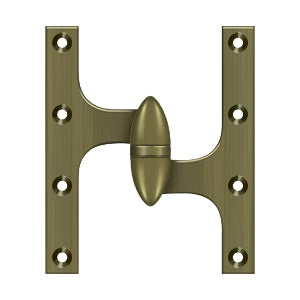 Deltana - Solid Brass Hinges - 6" x 5" Olive Knuckle Door Hinge (Each)