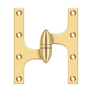 Deltana - Solid Brass Hinges - 6" x 5" Olive Knuckle Door Hinge (Each)