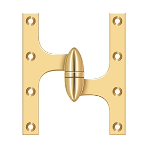 Deltana - Solid Brass Hinges - 6" x 5" Olive Knuckle Door Hinge (Each)