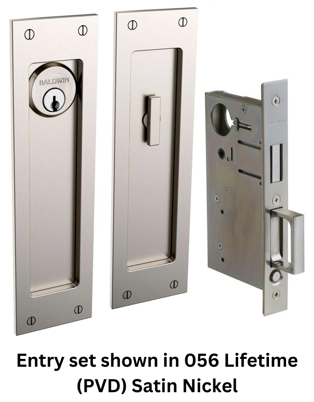 Baldwin - Pocket Door Locks - Santa Monica (Large) - Entry Pocket Door Set