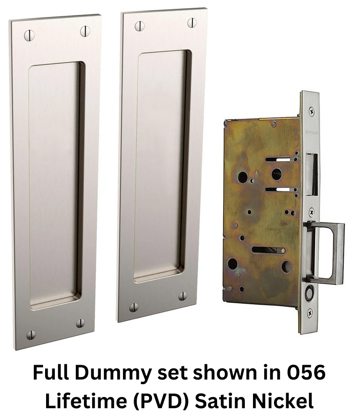 Baldwin - Pocket Door Locks - Santa Monica (Large) - Full Dummy Pocket Door Set