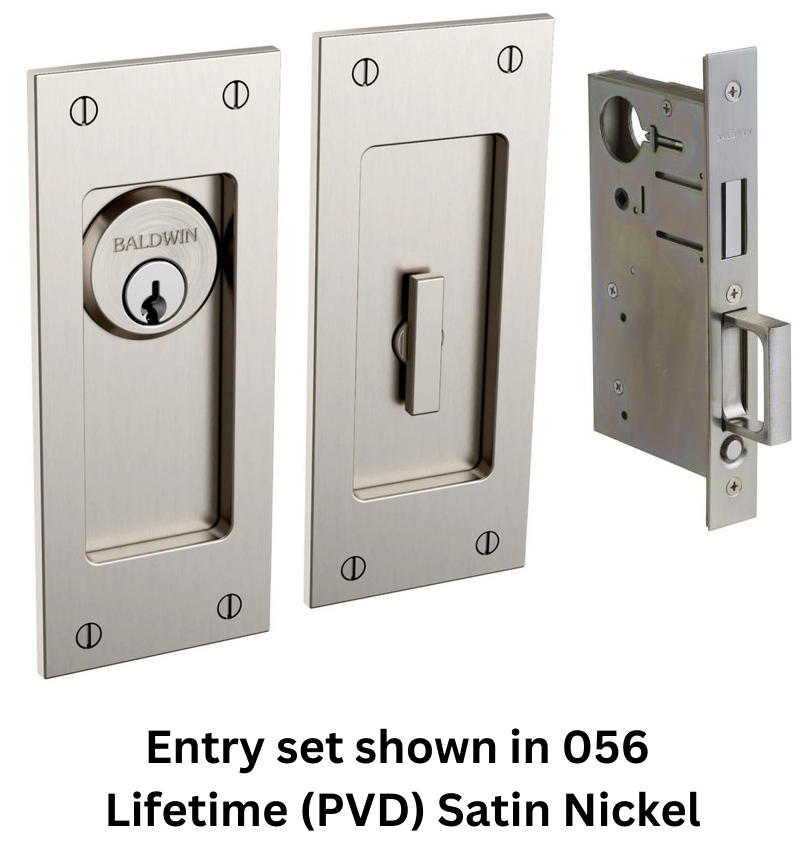 Baldwin - Pocket Door Locks - Santa Monica (Small) - Entry Pocket Door Set