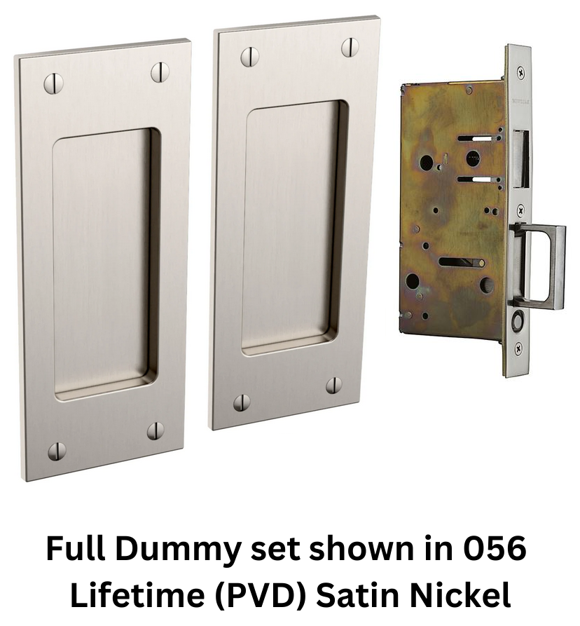 Baldwin - Pocket Door Locks - Santa Monica (Small) - Full Dummy Pocket Door Set