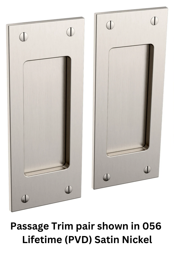 Baldwin - Pocket Door Locks - Santa Monica (Small) - Passage Trim Only (Pair)