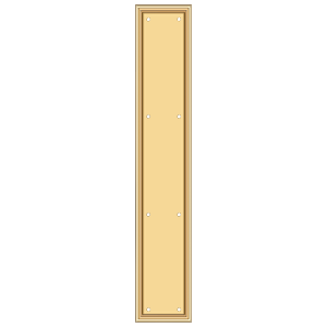 Deltana PP2280, PP2281, Framed Push Plates, Heavy Duty, Solid Brass