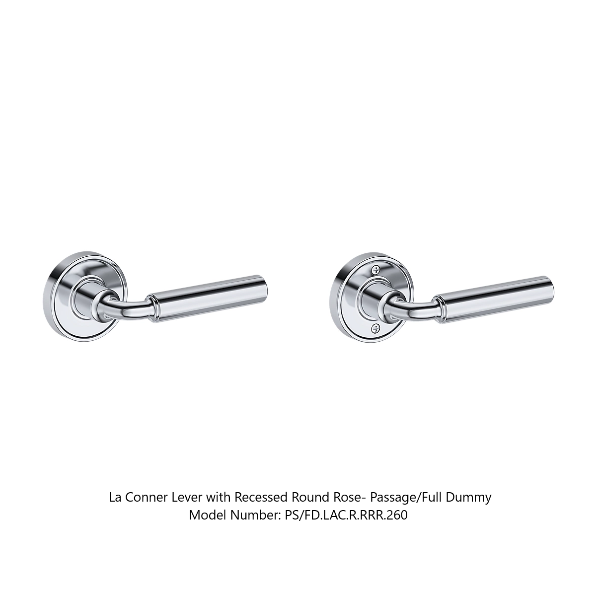Baldwin - Reserve Collection - Interior Levers - La Conner Door Lever (Full Dummy)