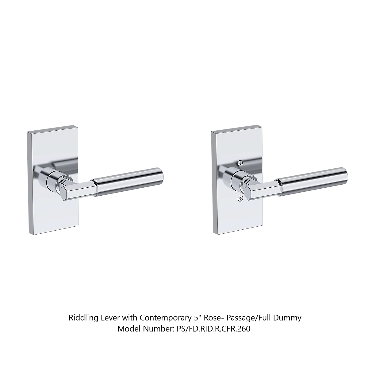 Baldwin - Reserve Collection - Interior Levers - Riddling Door Lever (Full Dummy)