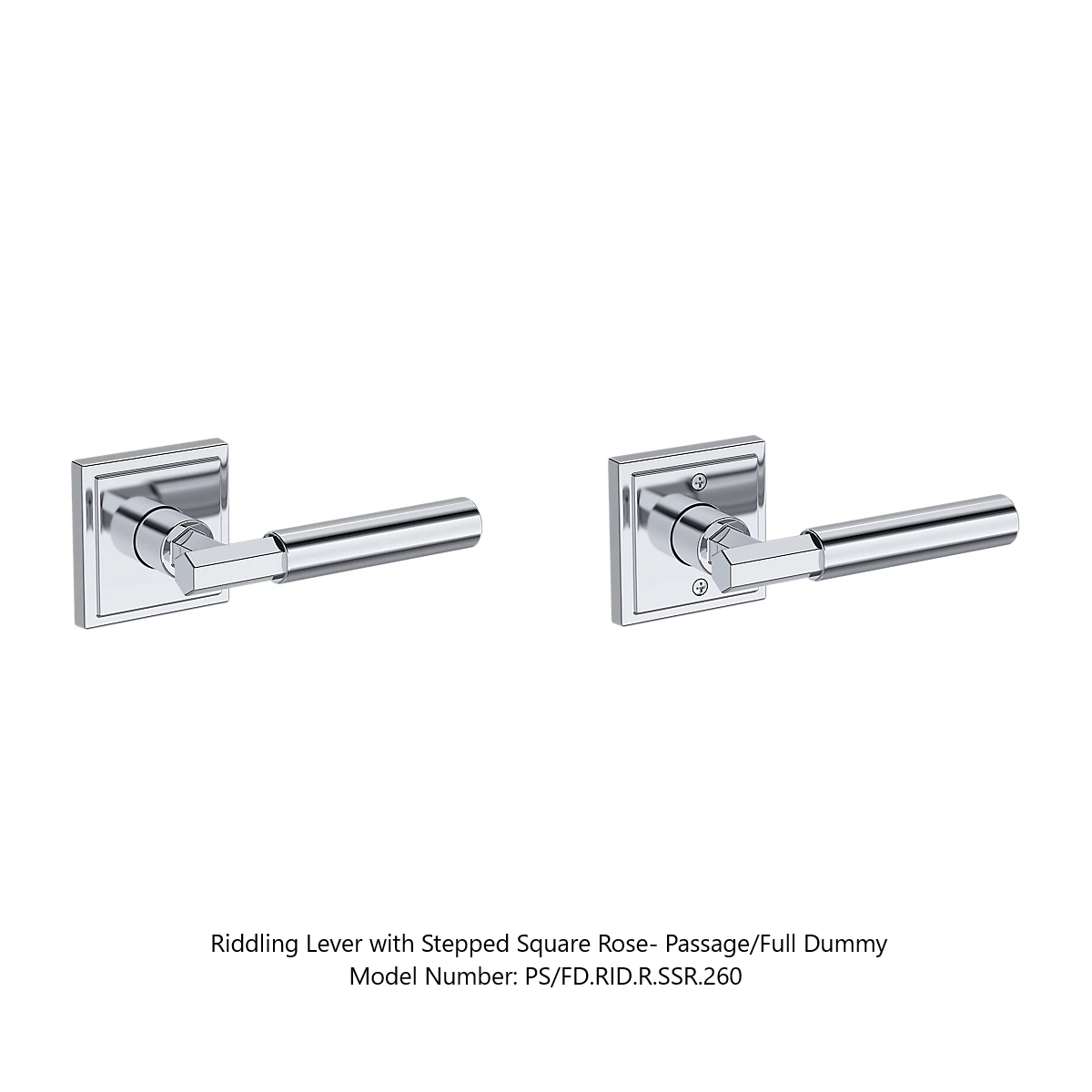 Baldwin - Reserve Collection - Interior Levers - Riddling Door Lever (Full Dummy)