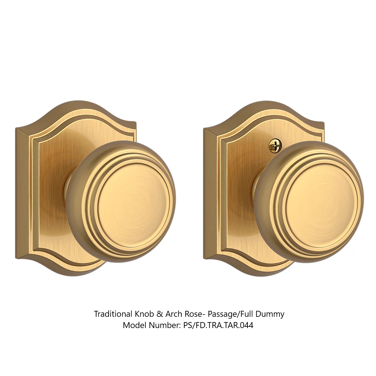 Baldwin - Reserve Collection - Interior Knobs - Traditional Door Knob (Full Dummy)