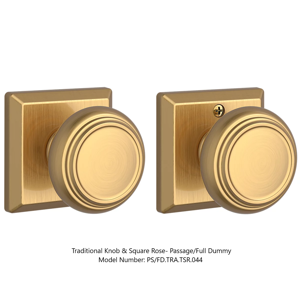Baldwin - Reserve Collection - Interior Knobs - Traditional Door Knob (Full Dummy)