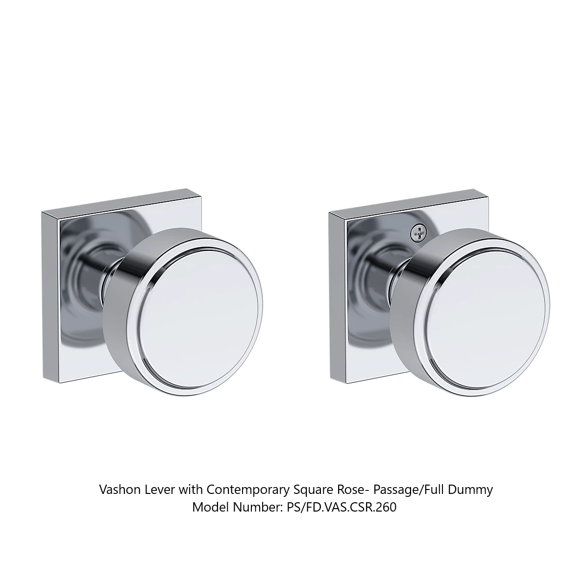 Baldwin - Reserve Collection - Interior Knobs - Vashon Door Knob (Full Dummy)
