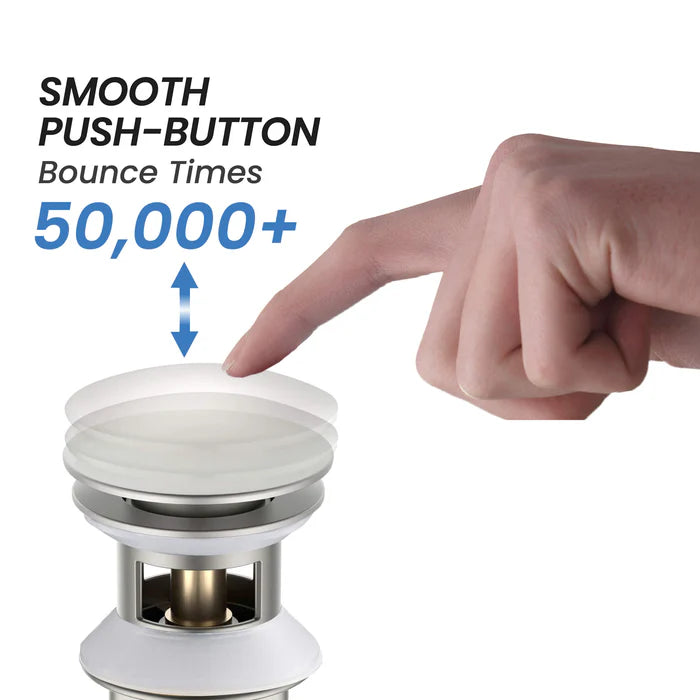 Casa Fixtures - Bathroom Accessories - Bathroom Sink Pop Up Drain Stopper Full Cover with Overflow (PW-3)