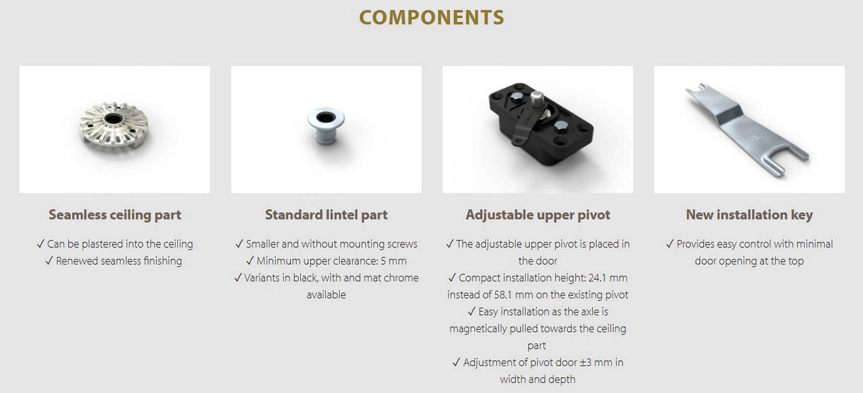 Arlu - Argenta Pivotica Pro - E 100 BI Pivot Hinge (Built In)