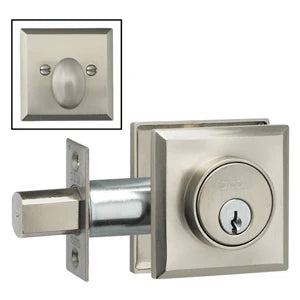 Omnia RECTDB Solid Brass Auxiliary Deadbolt Kit