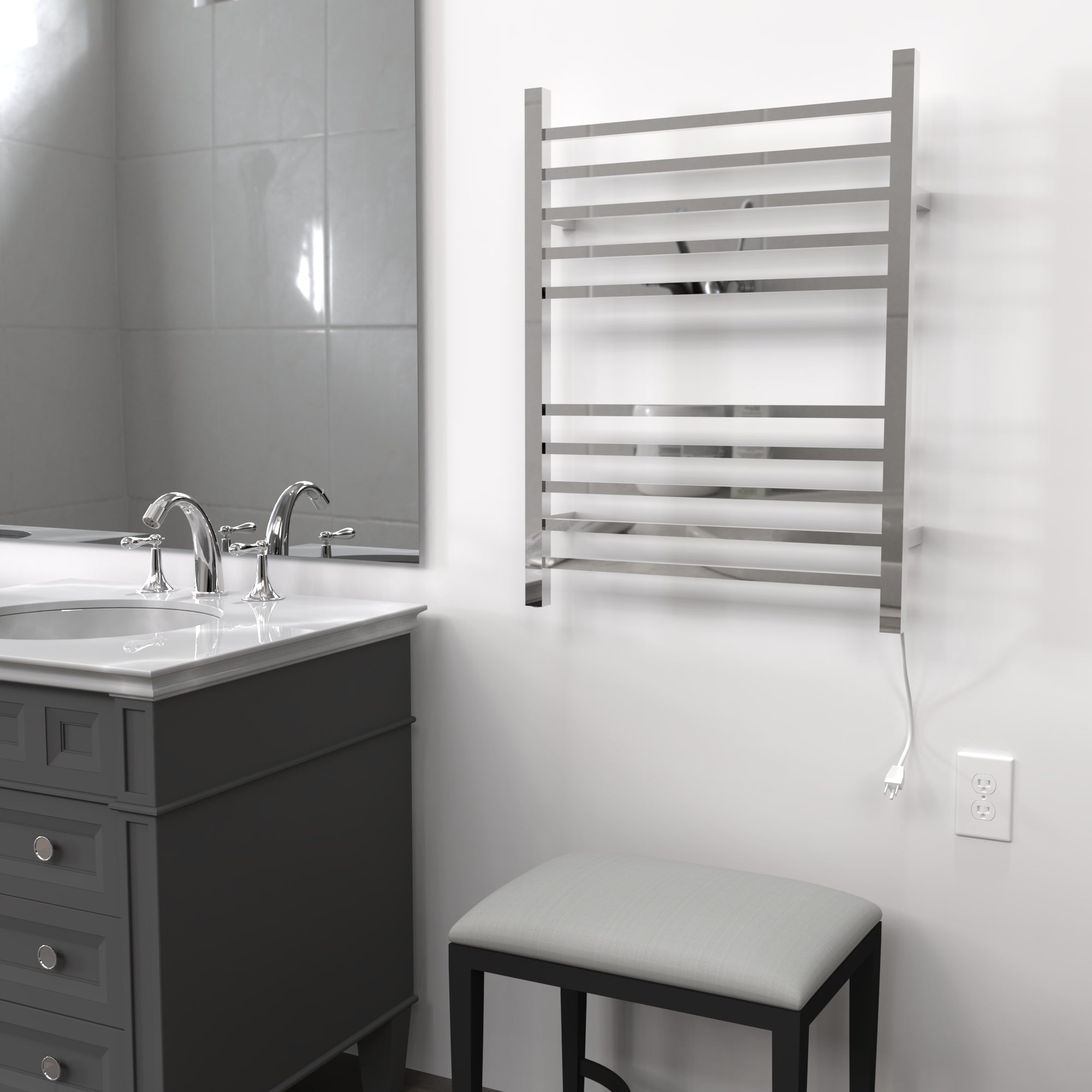 Amba - Radiant Collection - Model Radiant Square Towel Warmer