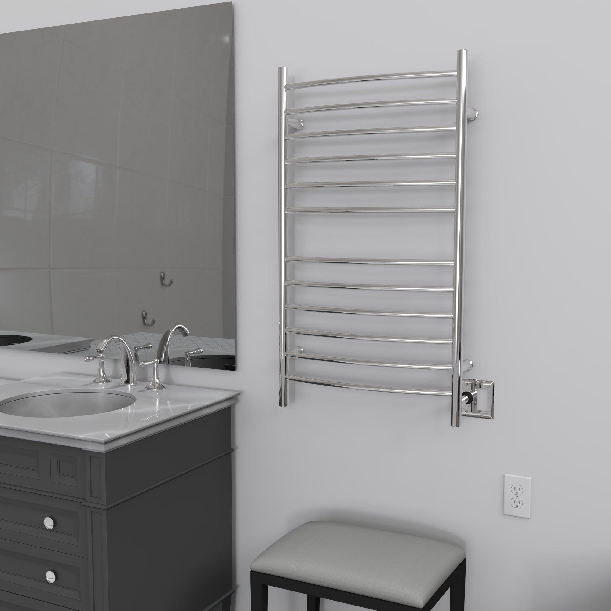 Amba - Radiant Collection - Model Radiant Large Curved Towel Warmer