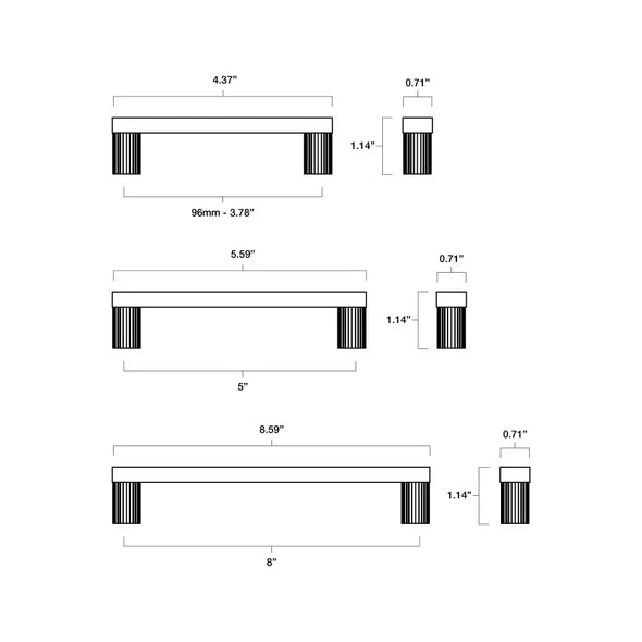 Hapny - Ribbed Collection - Cabinet Pull & Appliance Pull