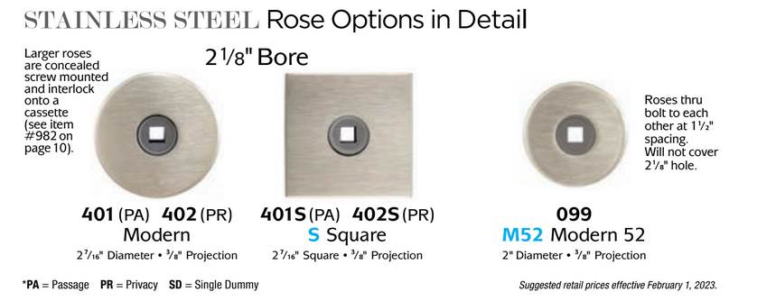 Omnia Style #14 Two-Tone Stainless Steel Door Lever